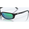 Costa Brine Sunglasses Matte Black Frame Green Mirror Polarized Glass Lense