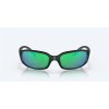 Costa Brine Sunglasses Matte Black Frame Green Mirror Polarized Glass Lense