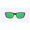 Costa Fisch Sunglasses Tortoise Frame Green Mirror Polarized Polycarbonate Lense
