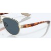 Costa Loreto Sunglasses Rose Gold Frame Gray Polarized Polycarbonate Lense