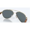 Costa Loreto Sunglasses Rose Gold Frame Blue Mirror Polarized Polycarbonate Lense