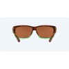 Costa Cut Sunglasses Matte Tortuga Fade Frame Green Mirror Polarized Polycarbonate Lense