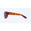 Costa Cut Sunglasses Honey Tortoise Frame Green Mirror Polarized Polycarbonate Lense