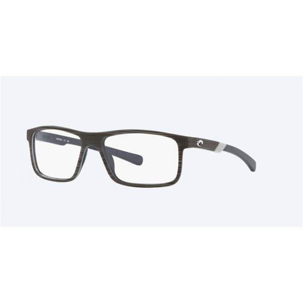 Costa Ocean Ridge 100 Matte Silver Teak / Gray / Dark Blue Frame Eyeglasses