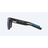 Costa Pescador Sunglasses Net Gray With Blue Rubber Frame Blue Mirror Polarized Glass Lense