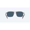 Costa Skimmer Sunglasses Matte Silver Frame Blue Mirror Polarized Polycarbonate Lense