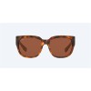 Costa Waterwoman Sunglasses Shiny Palm Tortoise Frame Copper Polarized Polycarbonate Lense