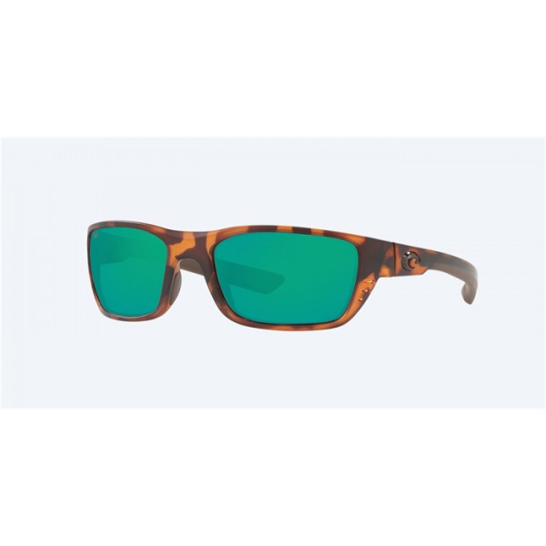 Costa Whitetip Readers Sunglasses Retro Tortoise Frame Green Mirror Polarized Lense