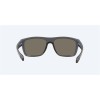 Costa Broadbill Sunglasses Matte Gray Frame Blue Mirror Polarized Glass Lense