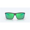 Costa Rinconcito Sunglasses Matte Gray Frame Green Mirror Polarized Glass Lense