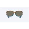 Costa Gannet Sunglasses Shiny Wahoo Frame Blue Mirror Polarized Glass Lense