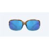Costa Gannet Sunglasses Shiny Wahoo Frame Blue Mirror Polarized Glass Lense
