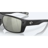 Costa Diego Sunglasses Matte Black Frame Gray Silver Mirror Polarized Glass Lense