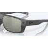 Costa Diego Sunglasses Matte Gray Frame Gray Silver Mirror Polarized Glass Lense