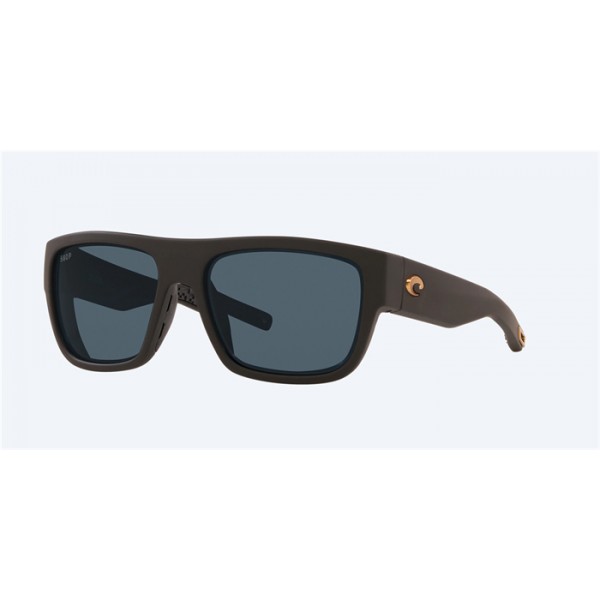Costa Sampan Sunglasses Matte Black Ultra Frame Gray Polarized Polycarbonate Lense