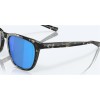 Costa Sullivan Sunglasses Shiny Black Kelp Frame Blue Mirror Polarized Glass Lense