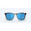 Costa Sullivan Sunglasses Shiny Black Kelp Frame Blue Mirror Polarized Glass Lense