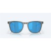 Costa Sullivan Sunglasses Matte Gray Crystal Frame Blue Mirror Polarized Glass Lense