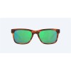 Costa Tybee Sunglasses Tortoise Frame Green Mirror Polarized Glass Lense