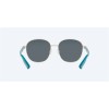 Costa Egret Sunglasses Brushed Silver Frame Blue Mirror Polarized Polycarbonate Lense
