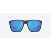 Costa Ferg Sunglasses Matte Reef Frame Blue Mirror Polarized Glass Lense