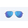 Costa Peli Sunglasses Brushed Gunmetal Frame Blue Mirror Polarized Glass Lense