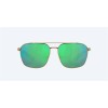 Costa Wader Sunglasses Antique Gold Frame Green Mirror Polarized Glass Lense