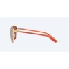 Costa Paloma Sunglasses Brushed Rose Gold Frame Copper Silver Mirror Polarized Polycarbonate Lense
