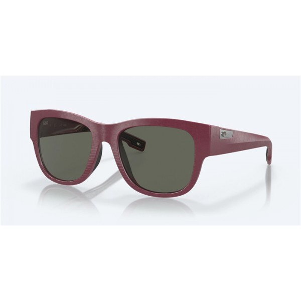 Costa Caleta Sunglasses Net Plum Frame Gray Polarized Glass Lense
