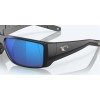 Costa Blackfin Pro Sunglasses Matte Black Frame Blue Mirror Polarized Glass Lense
