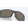 Costa Blackfin Pro Sunglasses Matte Gray Frame Blue Mirror Polarized Glass Lense