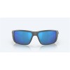 Costa Blackfin Pro Sunglasses Matte Gray Frame Blue Mirror Polarized Glass Lense
