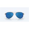 Costa Loreto Sunglasses Golden Pearl Frame Blue Mirror Polarized Polycarbonate Lense