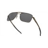 Oakley Gauge 6 Sunglasses Pewter Frame Prizm Black Polarized Lense
