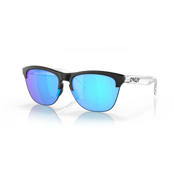 Oakley Frogskins Lite Sunglasses Matte Black Frame Prizm Sapphire Lense