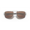 Oakley Gauge 8 Sunglasses Polished Chrome Frame Prizm Tungsten Polarized Lense