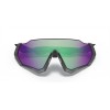 Oakley Flight Jacket Sunglasses Matte Steel Frame Prizm Road Jade Lense