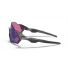 Oakley Flight Jacket Sunglasses Matte Steel Frame Prizm Road Jade Lense