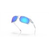 Oakley Gibston Sunglasses Polished Clear Frame Prizm Sapphire Lense
