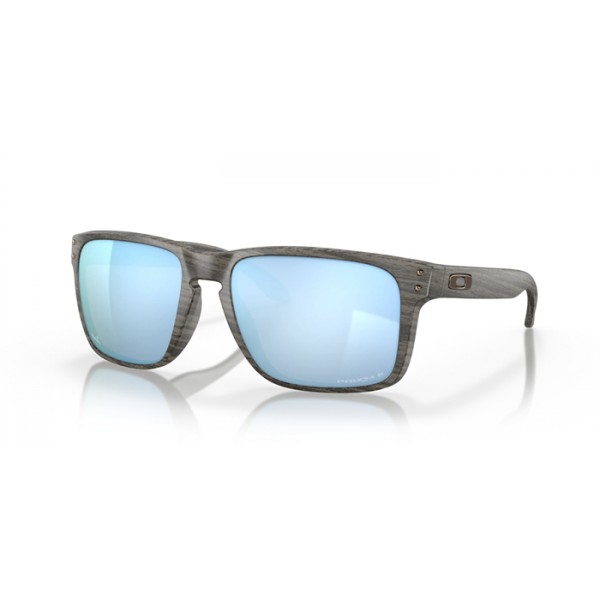 Oakley Holbrook XL Sunglasses Woodgrain Frame Prizm Deep Water Polarized Lense