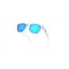 Oakley Frogskins XS Sunglasses Polished Clear Frame Prizm Sapphire Lense