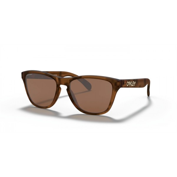 Oakley Frogskins XS Sunglasses Matte Brown Tortoise Frame Prizm Tungsten Lense
