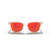 Oakley Frogskins XS Sunglasses Polished Clear Frame Prizm Ruby Lense