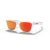Oakley Frogskins XS Sunglasses Polished Clear Frame Prizm Ruby Lense