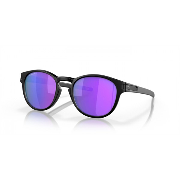 Oakley Latch Sunglasses Matte Black Frame Prizm Violet Lense