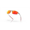 Oakley Whisker Sunglasses Matte Gunmetal Frame Prizm Ruby Lense