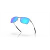 Oakley Ejector Sunglasses Satin Chrome Frame Prizm Sapphire Lense