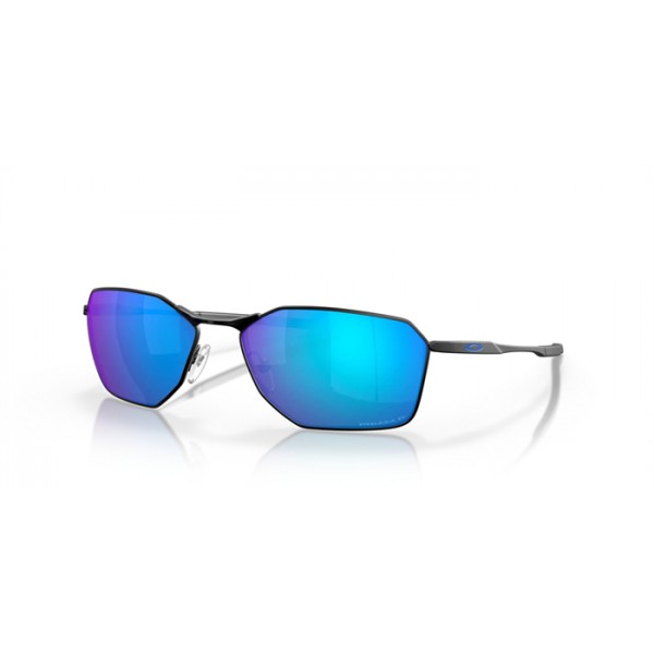 Oakley Savitar Sunglasses Satin Black Frame Prizm Sapphire Polarized Lense