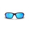 Oakley Straightlink Sunglasses Polished Black Frame Prizm Sapphire Lense