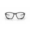 Oakley Plazma Sunglasses Matte Carbon Frame Clear To Black Iridium Photochromic Lense